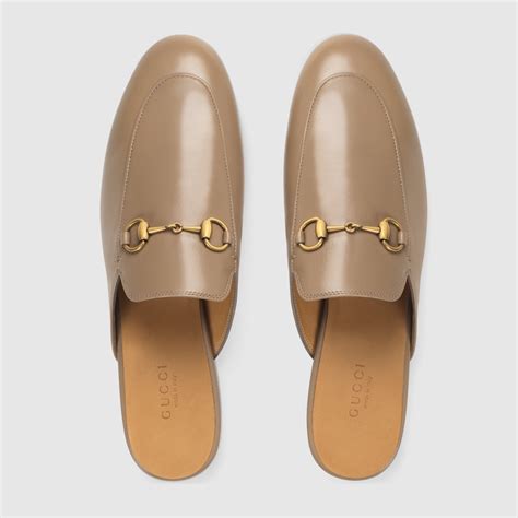 gucci brown princetown slippers|Gucci princetown leather slipper women.